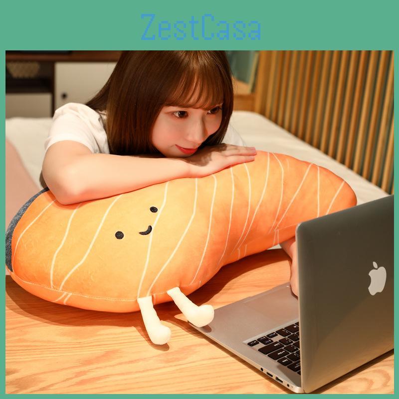 Salmon Plush Cushion Bedroom Decor Sashimi Stuffed Toy Kid Doll Birthday Gift