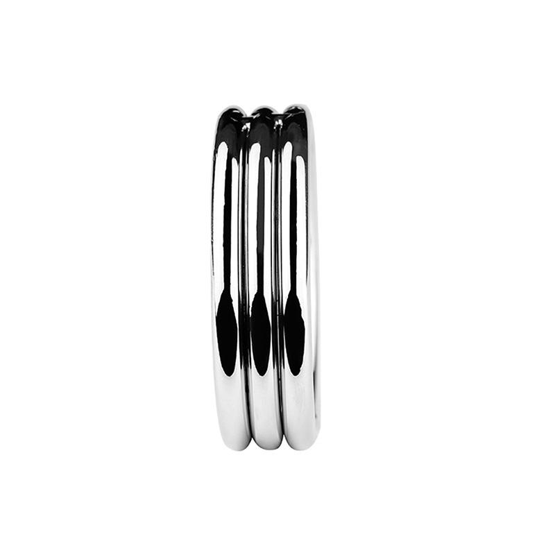 Stainless Steel Male Penis Training Ring Adult Sex Toy Sperm Locking Scrotal Restraint Ejaculation Delay for Male Sexual Health