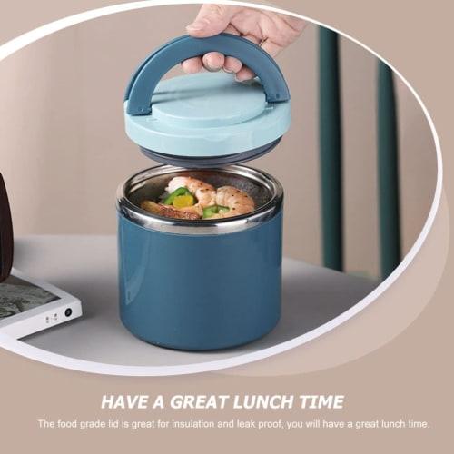 NUOLUX Soup Cup, Insulated Lunch Jar, Large Capacity (1000ml), Stylish and Cute, Airtight, Stainless Steel, Leak-Proof, Lightweight, Compact, Suitable