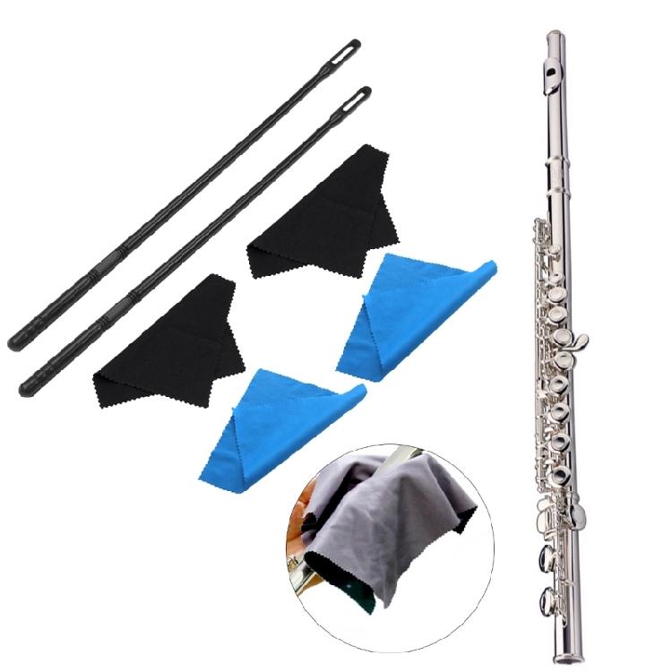 Flute Cleaning Kits Flute Polishing Cloth & Cleaning Stick Woodwind Instruments