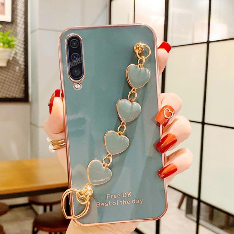 Buy Luxury Wrist Love Heart Chain Plating Case For Samsung Galaxy