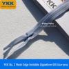 YKK Nr.. 2 Unsichtbare Reißverschlüsse mit Schieber, Geschlossenes Ende, Genähter Rand, Verschiedene Farben für Röcke & Kissen.
