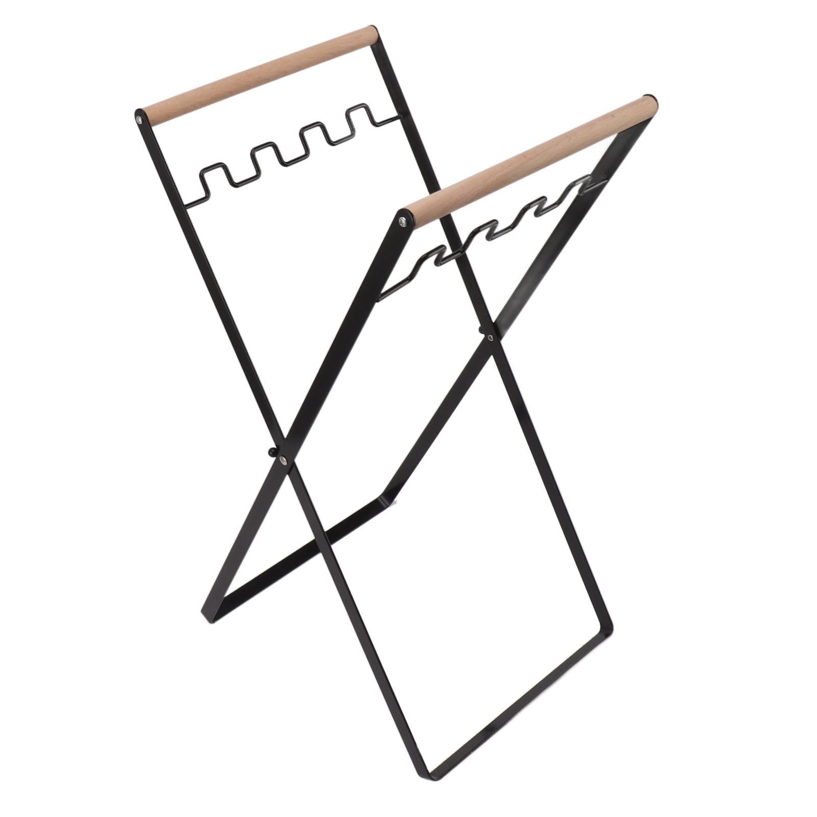 Iron Trash Bag Holder Outdoor Leaf Bag Stand Foldable Trash Stand Holder for Camping