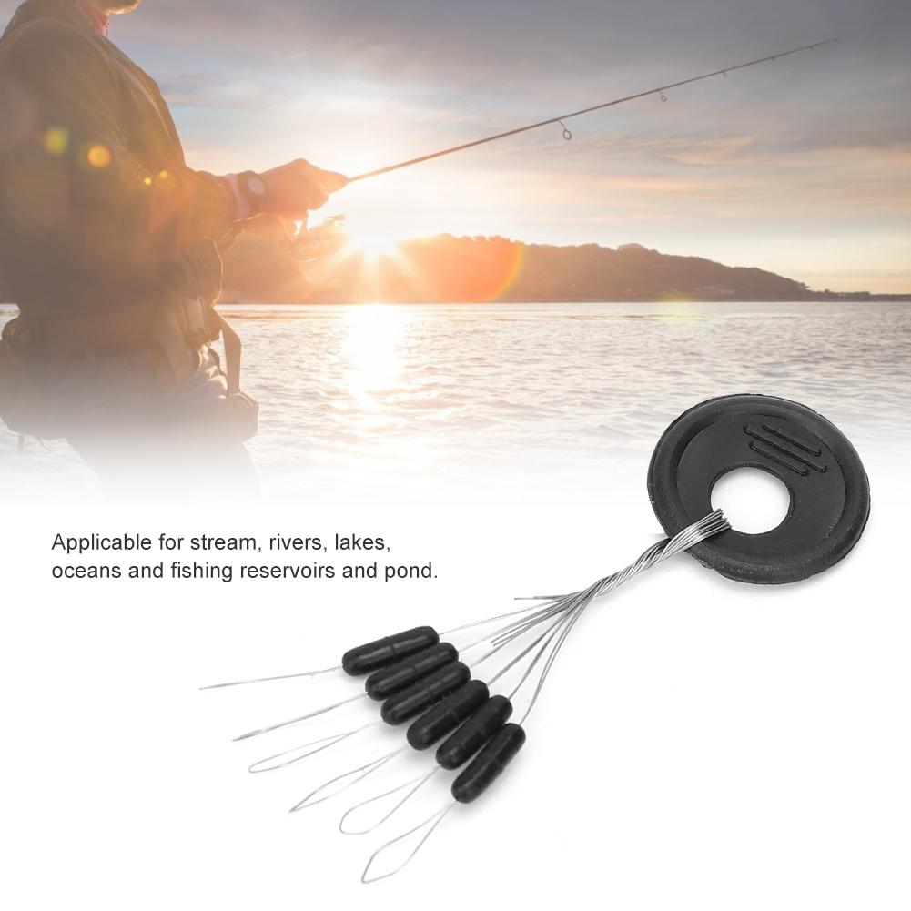 100PcsLot Rubber Fishing Bobber Stopper Float Sinker Cylinder Oval Buoy Float Stop (Cylinder)