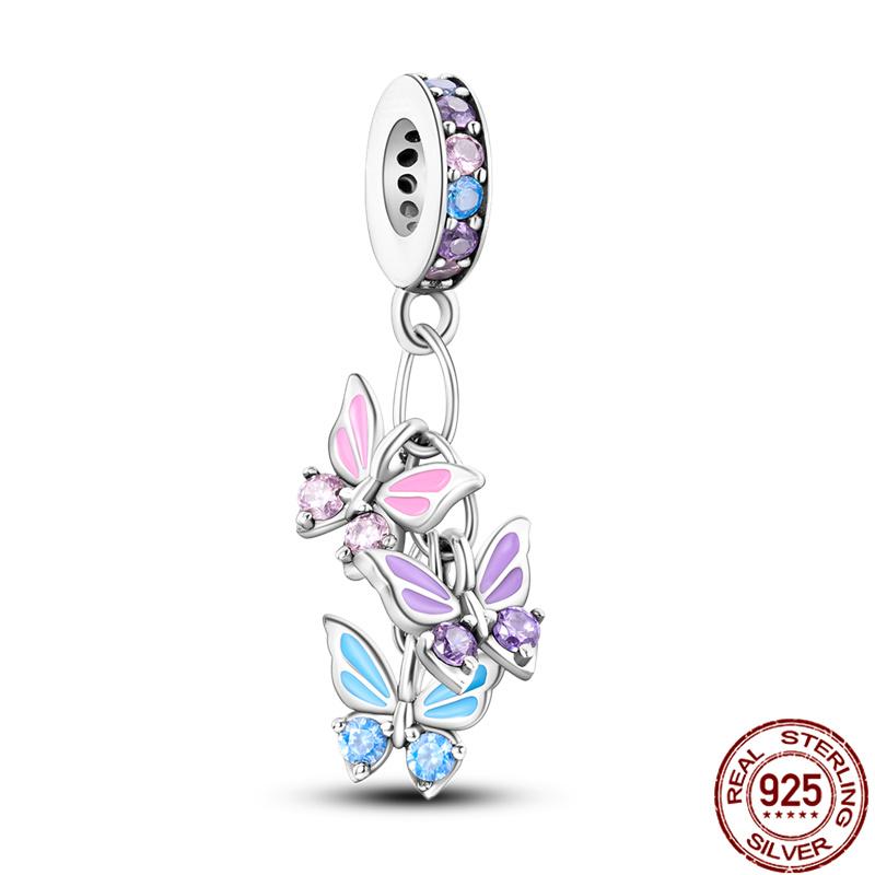 Fit Charms Fororiginal Bracelets 100%Copper Luminous Butterfly Series Beads Diy Jewelry Making For Women Gift