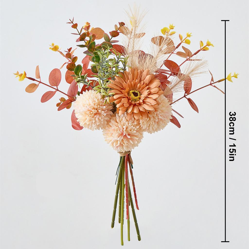 

Искусственный цветок в европейском стиле Эвкалипт Одуванчик Пион Гортензия Роза Свадебная роза Шелк Цветочный Арт Фото Реквизит Имитация цветов оранжевый