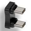 180 Degree Angled U Shape Type-C Adapter Male To Male Charger Adaptor PD 65W Charging for Phone Tablet Laptops