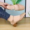 Summer new thick heel women's shoes front bag empty one-word buckle casual old single sandals