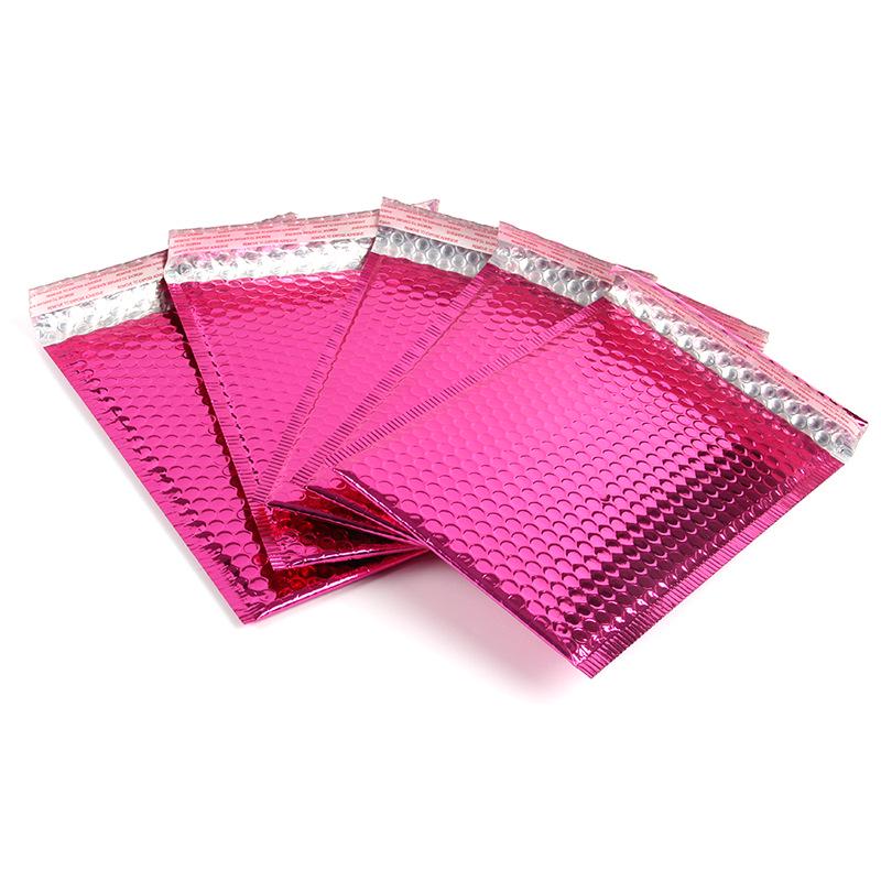 

Rose Red Aluminized Bubble Bag: Waterproof, Shockproof Packaging for Clothing 15*13cm single piece (box of 600)