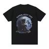 Wolf Pattern Pure Cotton Printed Men's and Women's Personalized Casual Short Sleeved Summer New Fashionable Round Neck T-shirt