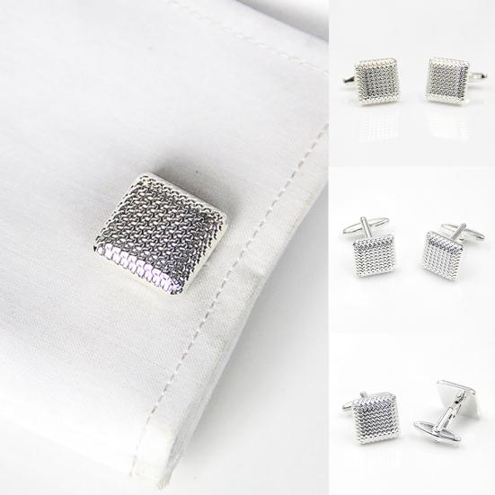 Men's Fashion Square Shape Cufflinks Shirt Cuff Links Party Wedding Groom Decor