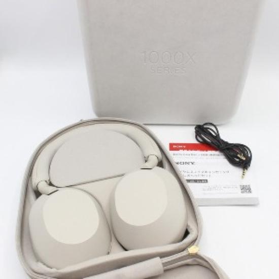 

USED Sony WH-1000XM5-S Platinum Silver 1000X Wireless Stereo Headphones Noise Cancelling Tool Only білий