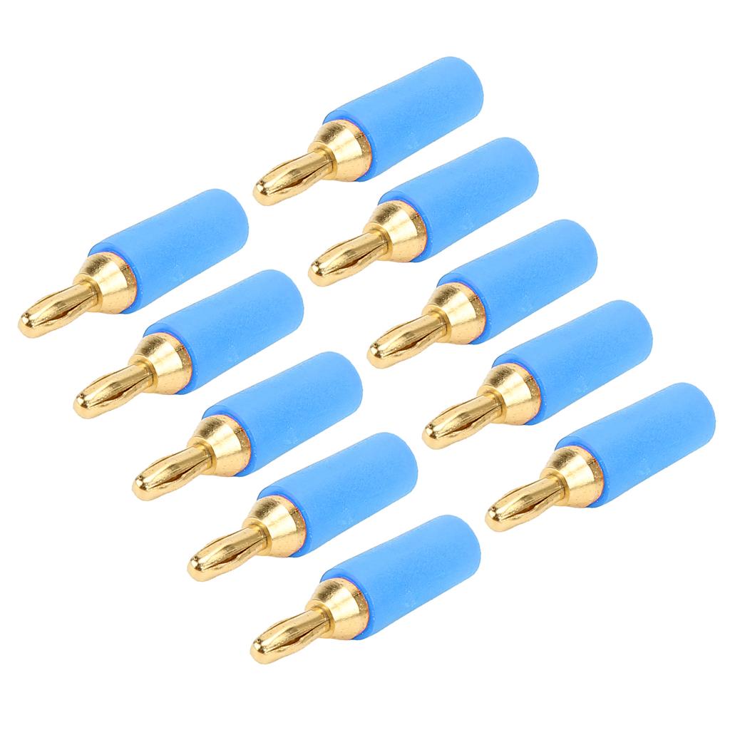 10PCS J.10007 2.5mm Brass Banana Plug Gold Plated Banana Plug Connector Instrument Test Plug