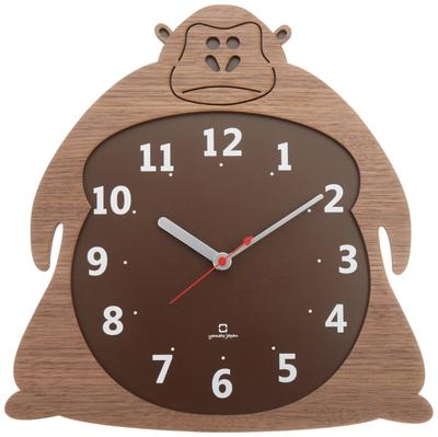 Yamato Kogei Clock Zoo Gorilla Wall Clock YK14-003 - Gorilla Brown Size Approx. W29 D2.5 H29.5
