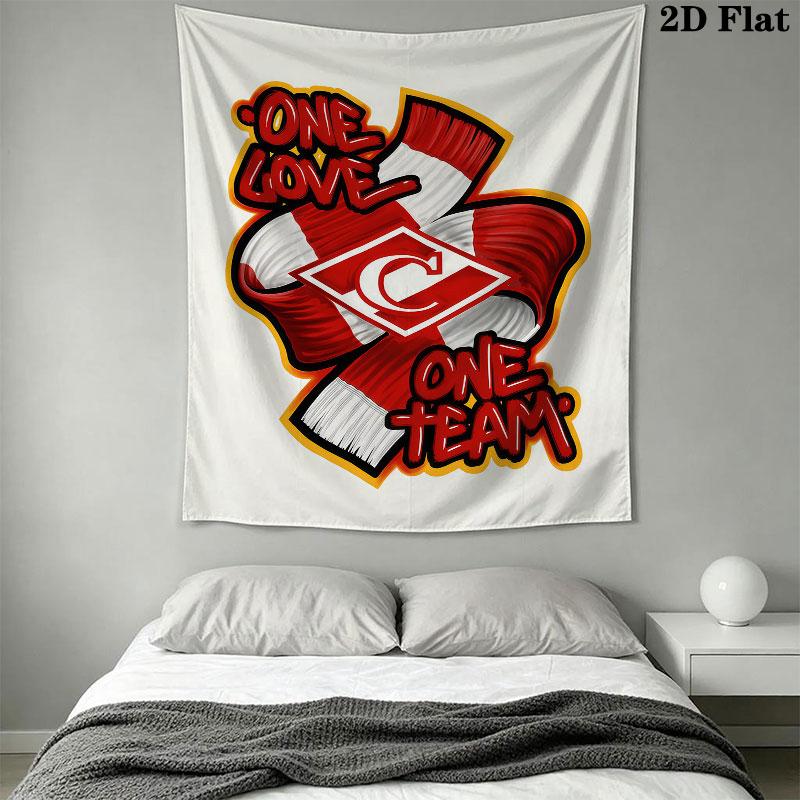 Spartak Moscow Dash Wall Hanging Printed Fabric Blanket Decorative Tapestries for Bedroom Living Room Home Decor