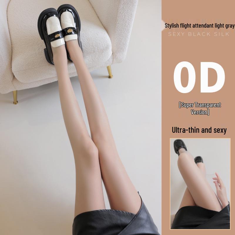 0D Ultra-Thin Women's Black Stockings: Spring/Summer Anti-Snag, No-Drop Crotch, Mint Mambo Pantyhose