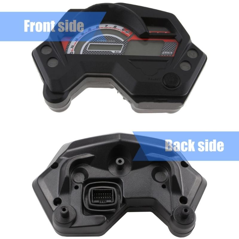 Universal Motorcycle Tachometer Multifunction LCD Display Odometer Fuel Level Monitor ABS Material Built For FZ16 Motorcycles