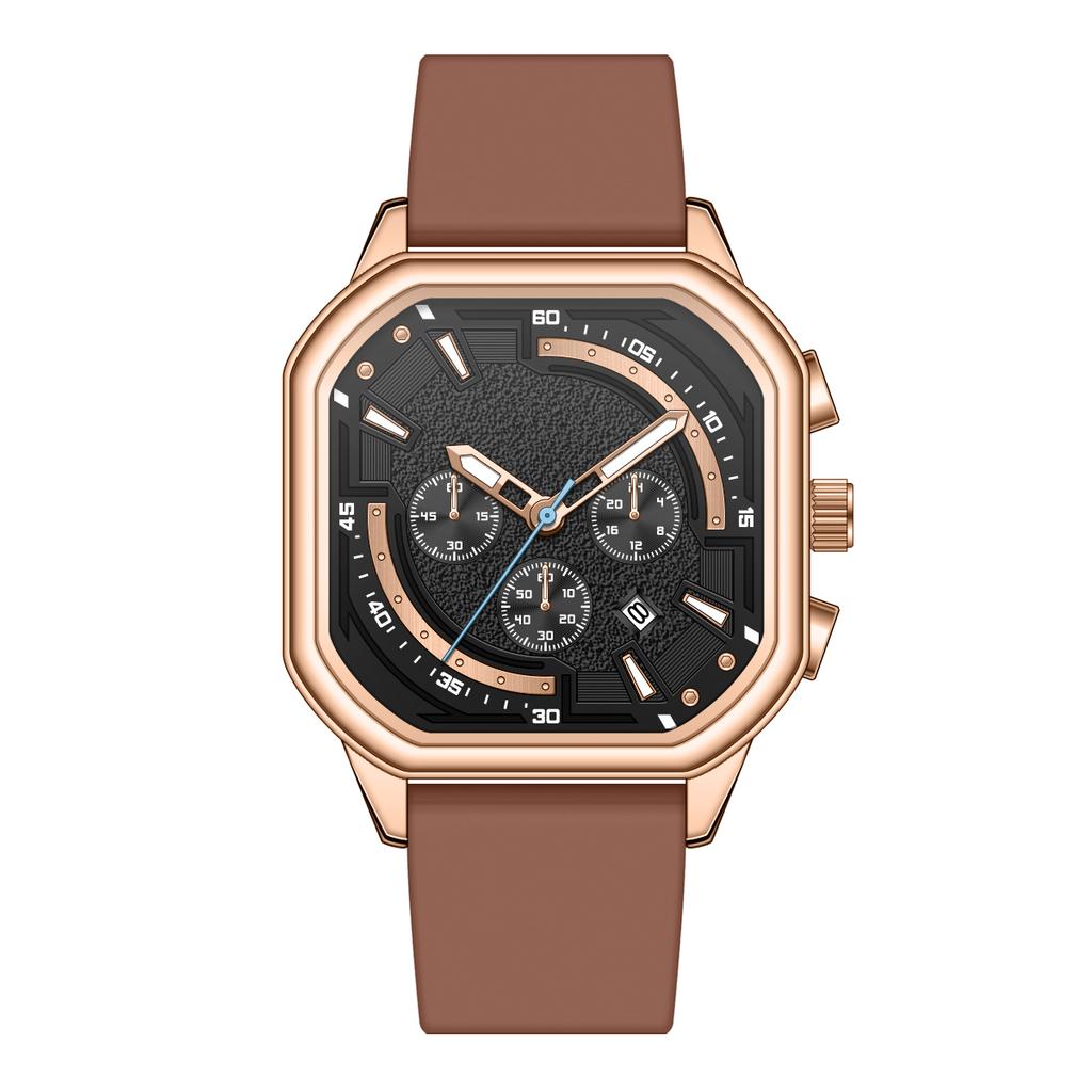 Lower Price Men's Quartz Watch 2026 High Quality Man Watch Customized Personalized Logo Rubber Band Slim Wrist Watches for Men