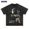 Vintage Portrait Printed T-Shirt Harajuku Trend Hip Hop Washed Fashion Tshirt Streetwear Oversized Cotton Leisure Short Sleeve