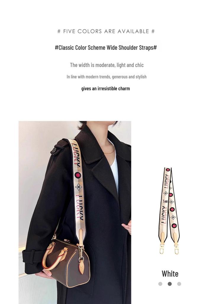 Luoboshi Embroidered Shoulder Strap for LV Speedy 20 Canvas Crossbody Bag Accessories