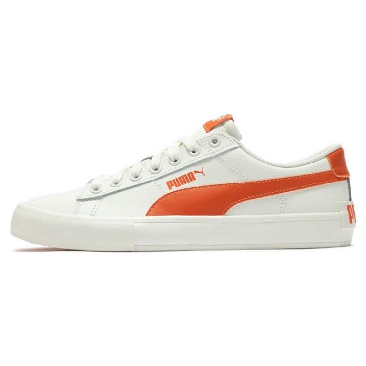 Puma Bari Casual Leather Low-Top Sneakers Unisex Sneakers White Green 389382-05