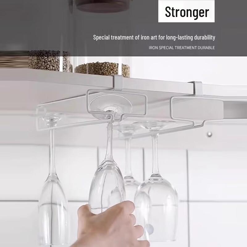 Punch-Free Creative Wine Glass Hanging Rack, High-Foot Red Wine Glass Storage