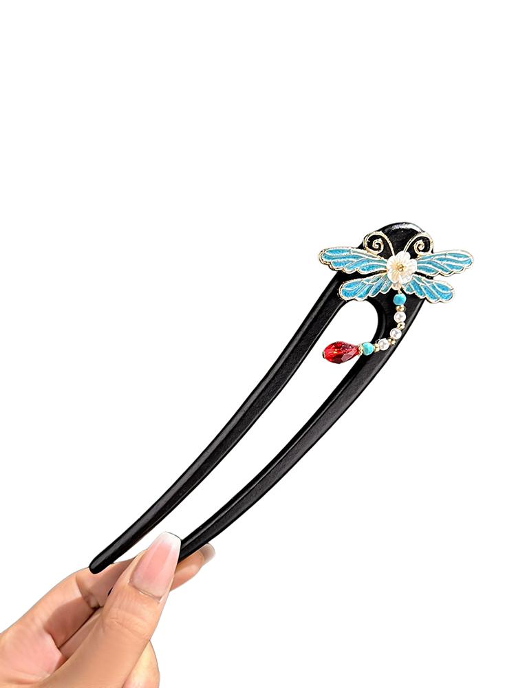 New Chinese style U-shaped disc-shaped hairpin with exquisite styling, women's styling, fixed headband, hairpin