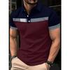 Men's Short-Sleeved Polo Shirt with 3D Pattern Printing for Street Casual Fashion Soft and Comfortable