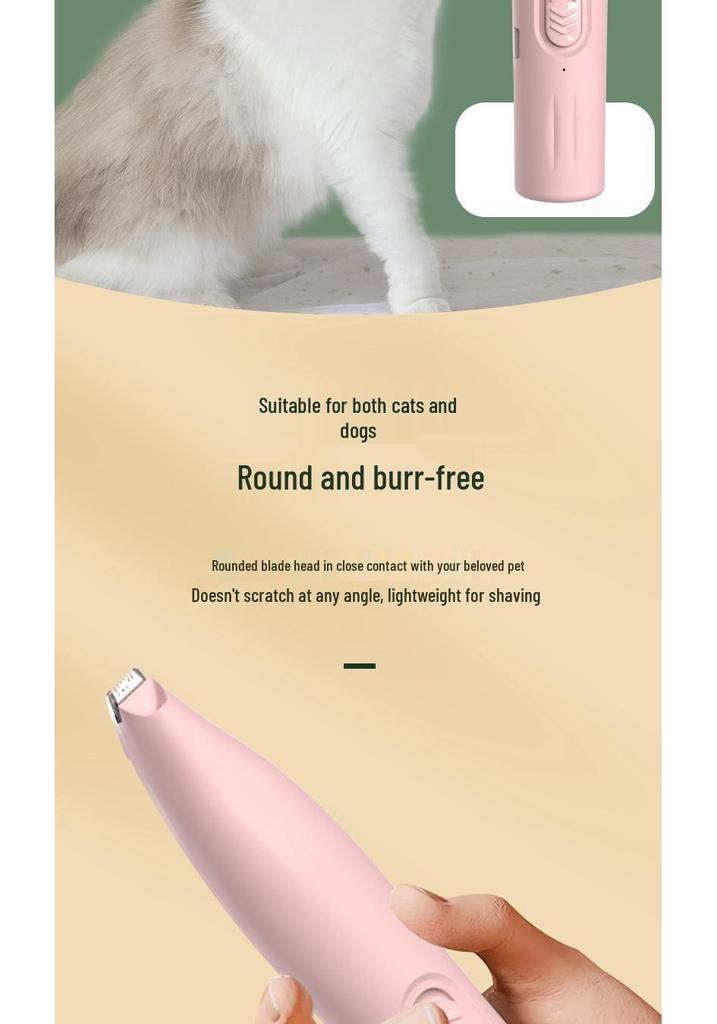Electric Pet Grooming Clippers for Cats & Dogs with Light, Ideal for Hair and Foot Trimming