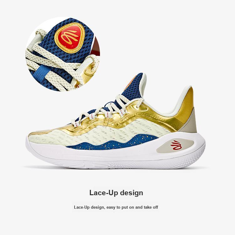 Curry Brand Curry Flow 11 GS Champions Mindset Kids Sneakers Blue Lemon-Ice Metallic-Gold 3027829-300
