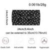 Wide Black Polka Dot Sports Headband for Women - Simple Elastic Fitness Style