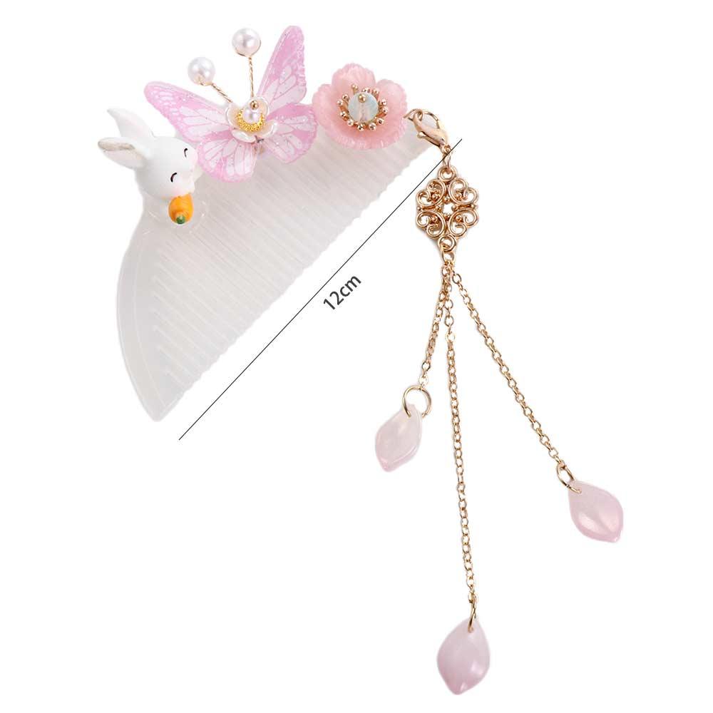 Pearl Butterfly Chinese Style Headwear Children Hairpin Hanfu Hair Comb Ancient Style Hairpin