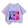 Cool Kpop Hunter Girl Group Pattern Print T Shirt Casual Sports Short-Sleeve T-Shirt  Leisure and Versatile
