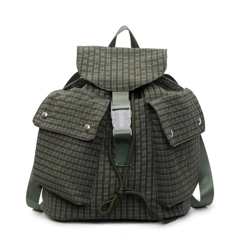 Studentenschulranzen Rucksack mit mehreren Fächern Damen Karorucksack