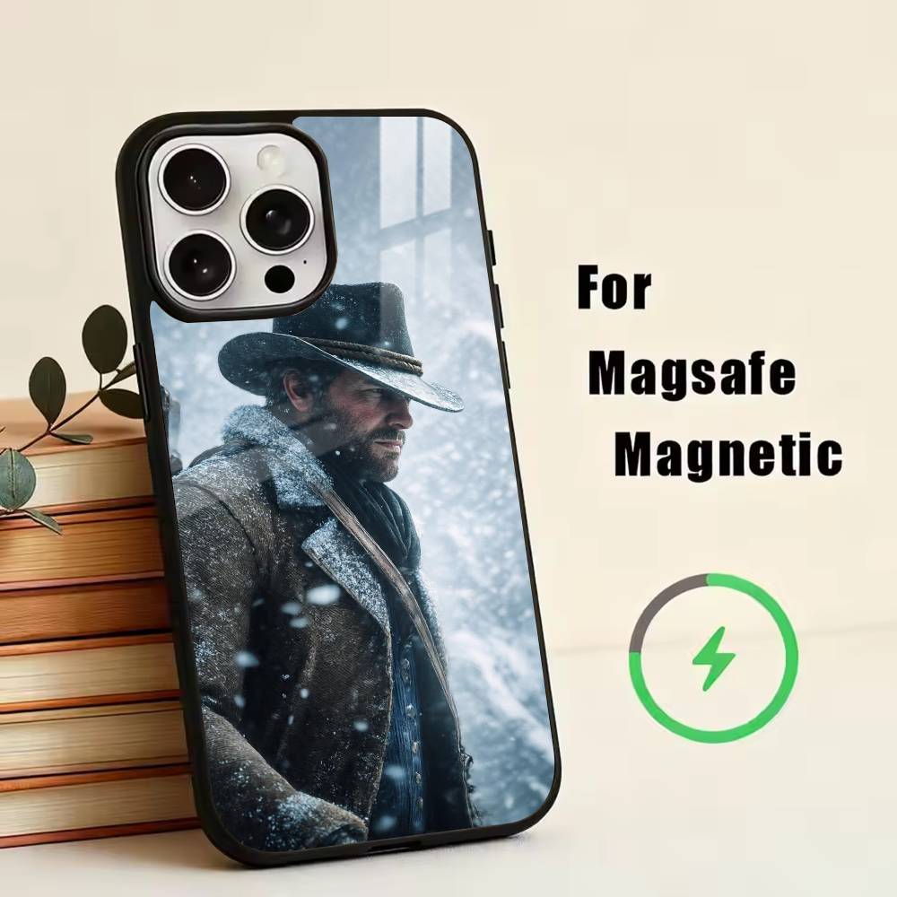 

RDR2-Arthur Morgan Phone Case For iPhone17,16,15,14,13,12,11 Plus,Pro Magnetic with Magsafe Wireless Charging iPhone13PRO