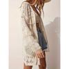 New Women's Open Knit Cardigan Long Sleeve Loose Hollow Out Casual Versatile Sweater