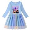 Kinder Kpop Demon Slayer Regenbogen Pailletten Prinzessinnenkleid - Kurzarm Sommer & Langarm Frühling/Herbst Optionen