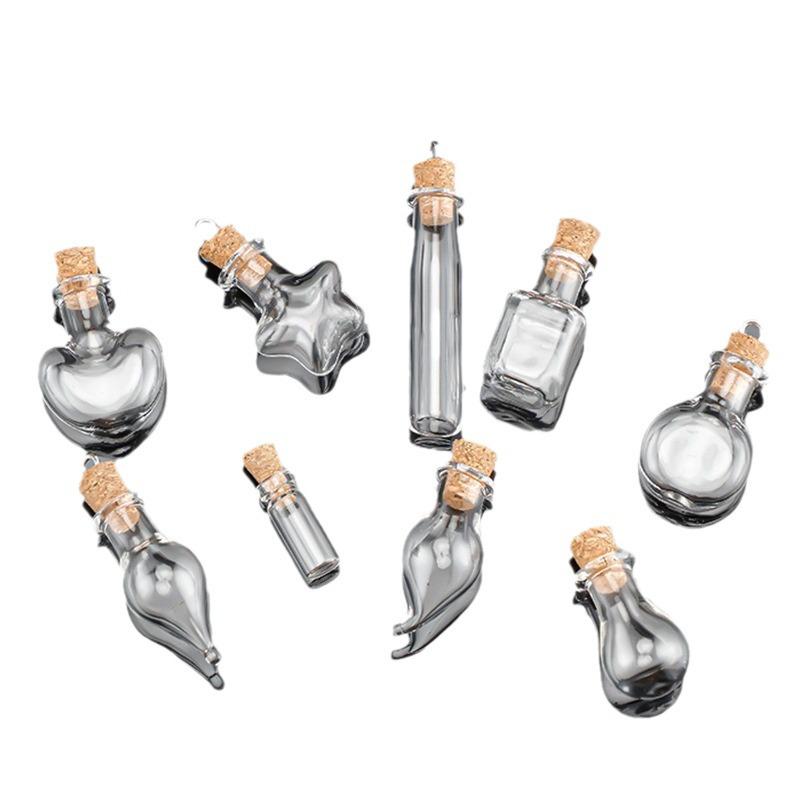 Golden Stars DIY Wishing Bottle - Mini Drift Glass Bottle with Cork Seal