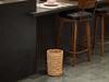 Handmade Plastic Rattan Woven Trash Can: Bedroom Waste, Toy Storage, and Bathroom Tissue Basket.