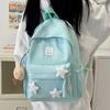 Stylish Unisex School Backpack With Water-resistant Nylon Fabric And Air Cushion Straps