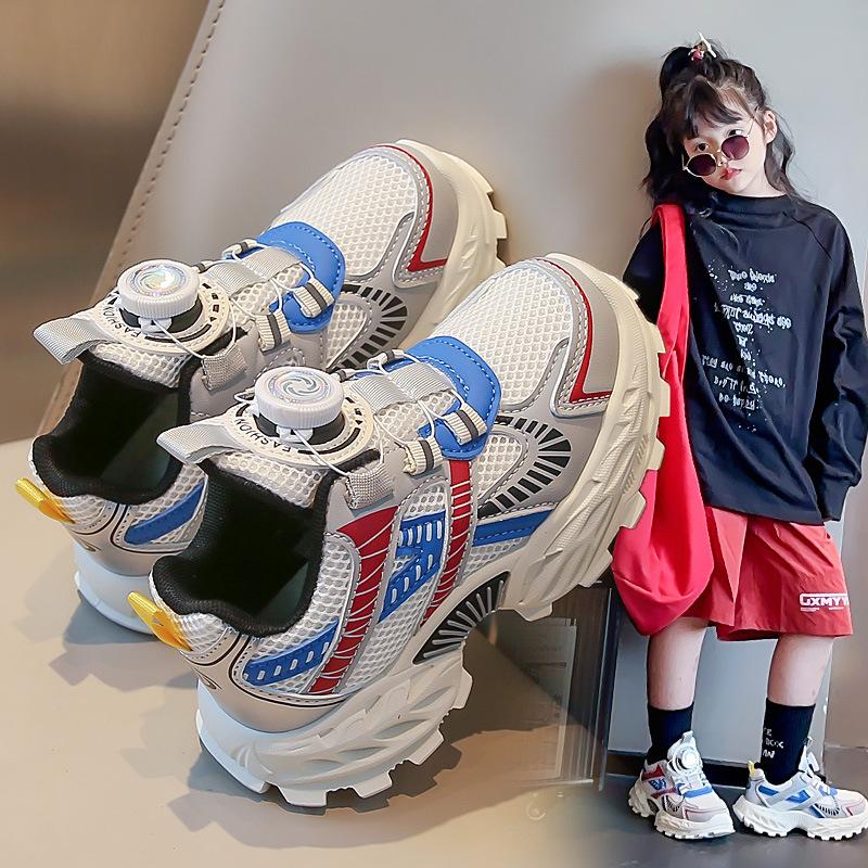 Children's Mesh Sneakers 2025 Spring and Autumn New Boys Breathable Running Shoes Girls Fashion Casual Dad Shoes Trend