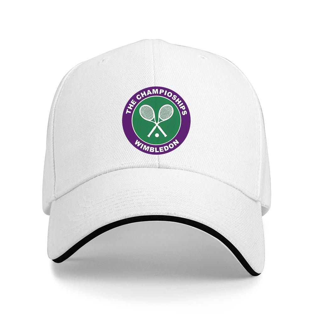 1 Stück Wimbledon Logo Basecap Leicht Atmungsaktiv mit Grünem Tennis Design Perfekt zum Laufen Fitness