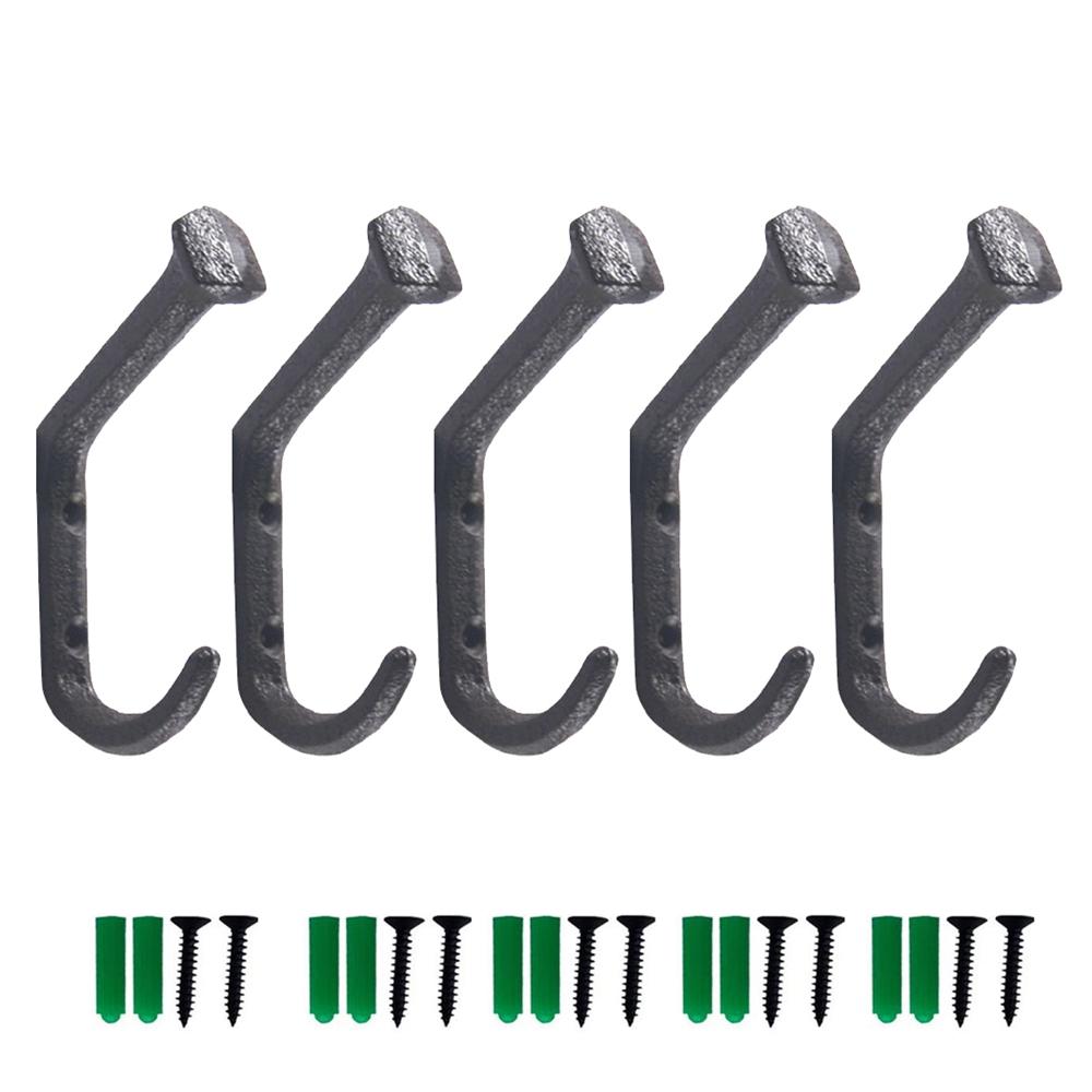 

Черные крючки для ногтей, настенные дверные шипы, вешалка для одежды, крючки для домашнего декора, вешалка для полотенец, стеллаж для хранения 5pc