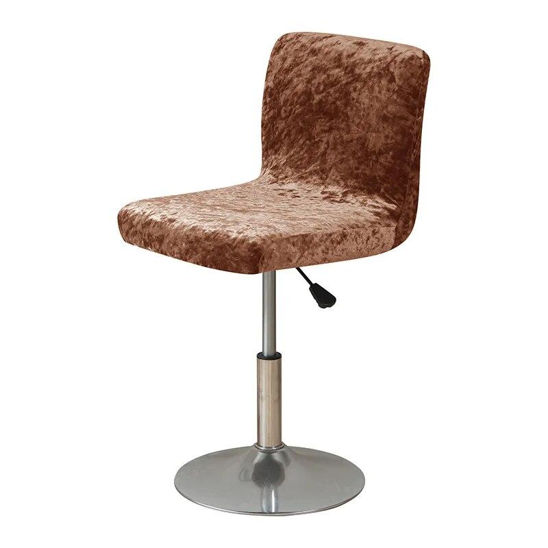 

Блестящий тканевый клубный вращающийся чехол на стул, маленький размер, короткая спинка, чехол для барного стула, золотой бархатный чехол с бриллиантами, домашний декор, чехол для стула, сиденья 1 piece