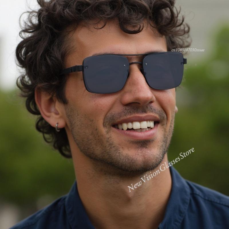 Square Mens Designer Sunglasses Metal Frame Gradient Luxury Shades Uv400 Rectangle Pilot Sun Glasses For Men