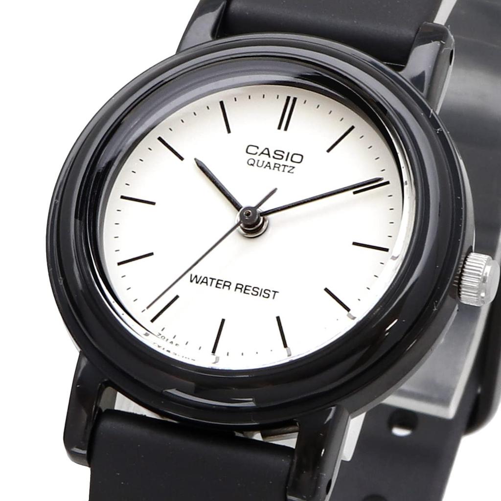 CASIO LQ-139BMV-7EL women's analog watch, round face, urethane strap, white