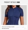 Women's Short-Sleeve Half-Zip Tummy-Control Yoga Jumpsuit