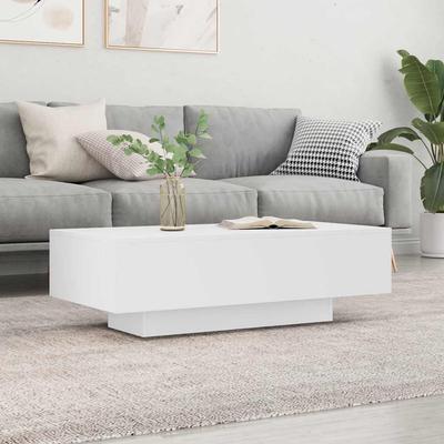 Vidaxl Coffee Table, White, 100X49.5X31 Cm, Wood-Based Material