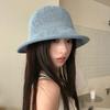 Knitted Women Bucket Hat Rolled Edge Sun Hat Fashion Basin Hat  Outdoor Beach Vacation Wear
