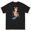 Llama Skiing Skier Fun Cartoon Ski Shirt T-Shirt